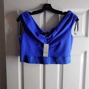 Bebe Royal Blue Crop Top